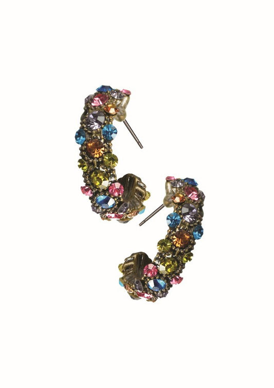 Crystal Fantasia Hoops - Old Bronze/Multi