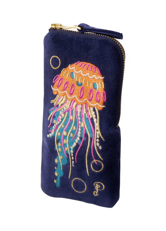 VELVET SUNGLASSES POUCH - JOLLY JELLY - NAVY