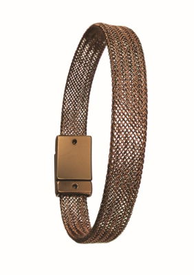 Brown Chain to Chain / Magnetic - Sliver of Gold bracelet