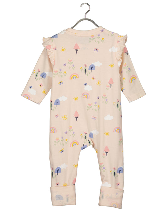 Peach girls colourful babygrow