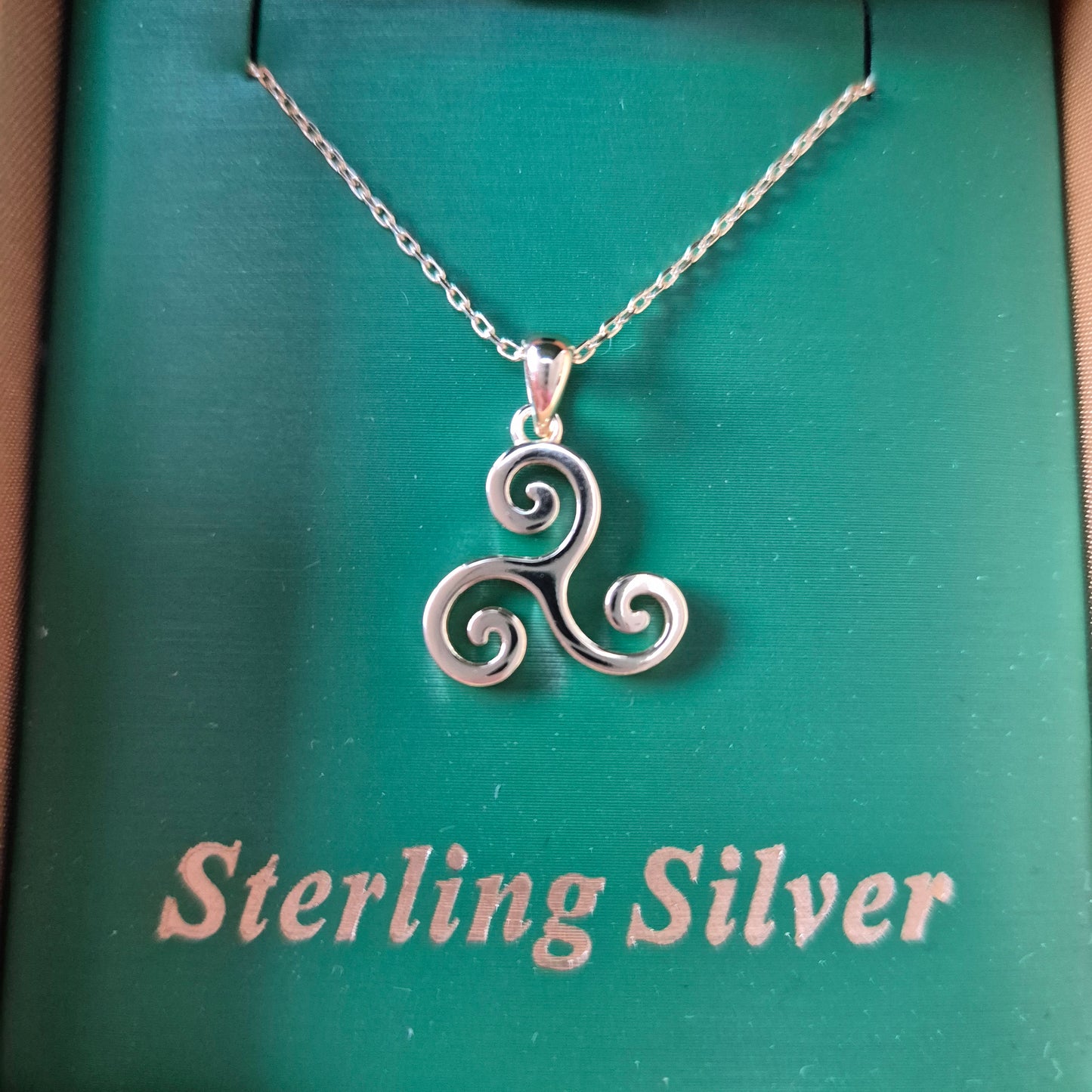 Celtic Trinity Triskele necklace Gold