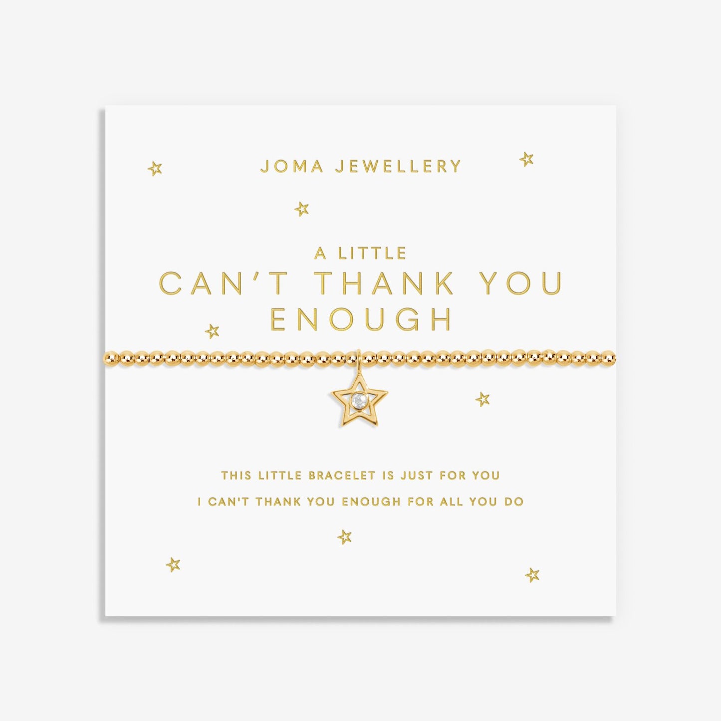 A Little 'Can't Thank You Enough' Bracelet In Gold Plating