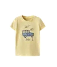 Yellow let's go travel t-shirt
