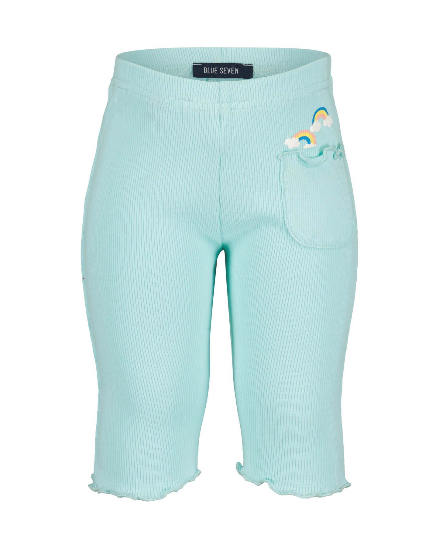Aqua leggings and white unicorn rainbow top girls 2 piece set