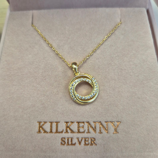 Twist YG Zirconia Necklace - L3274