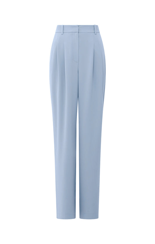 HARRIE SUITING TROUSER CASHMERE BLUE
