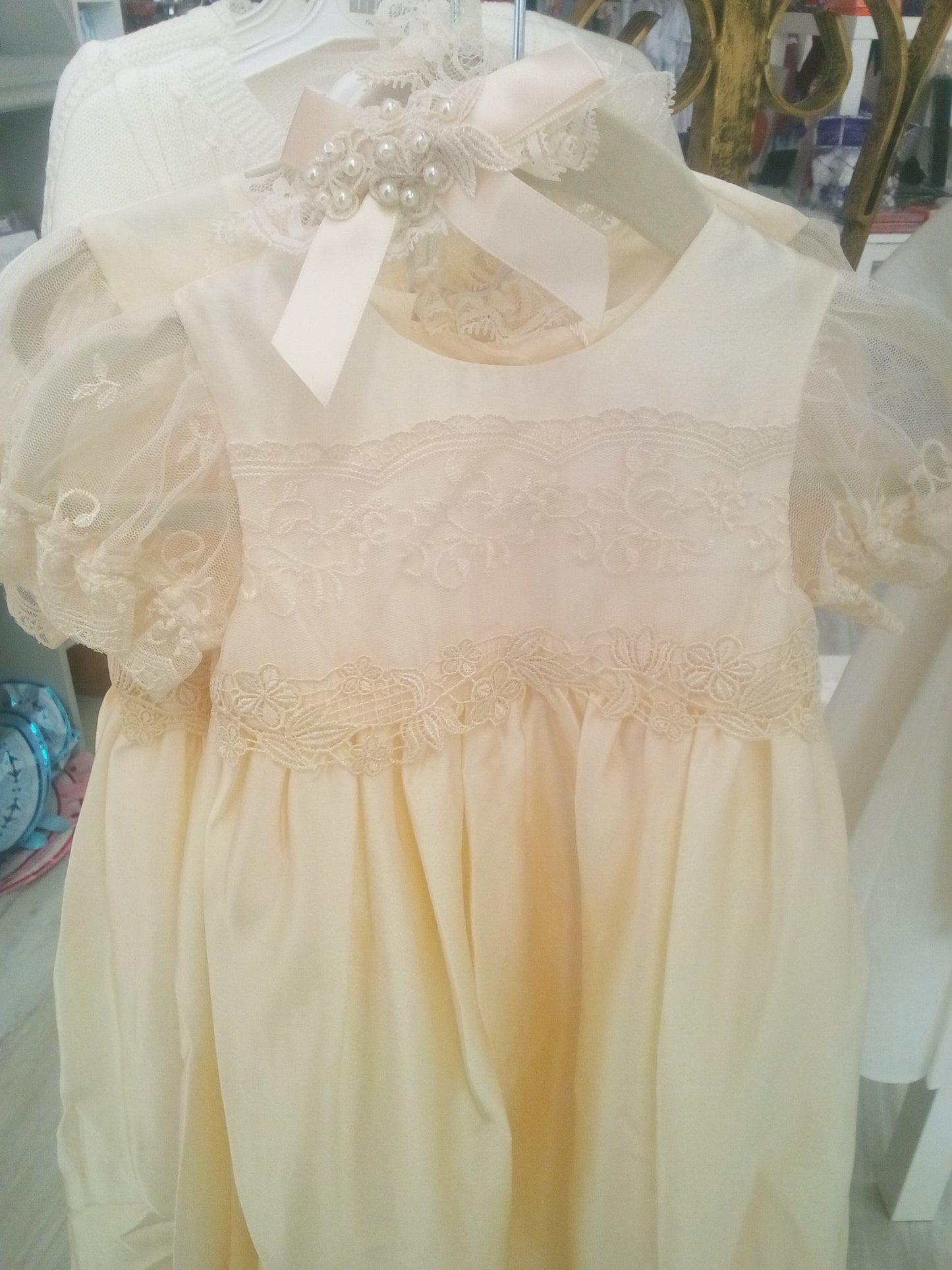 Vintage lace christening gown