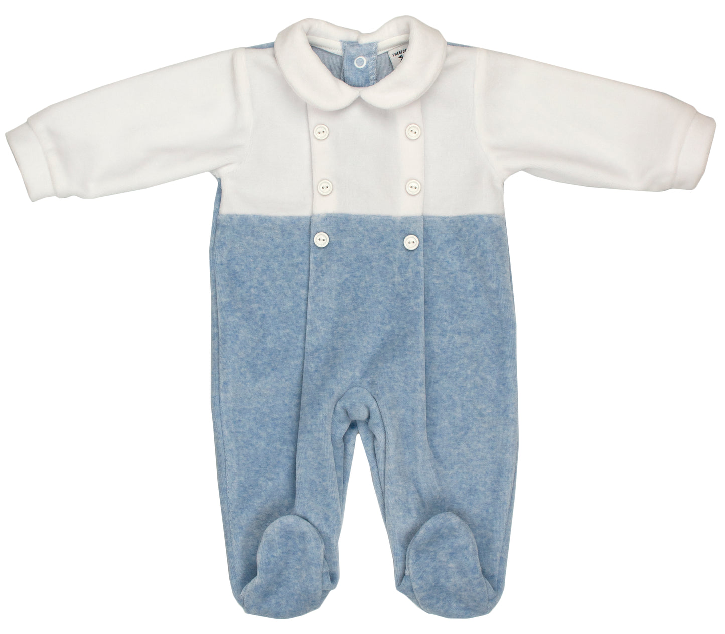 TALLA LONG SLEEVE FOOTIE WITH PETER PAN COLLAR