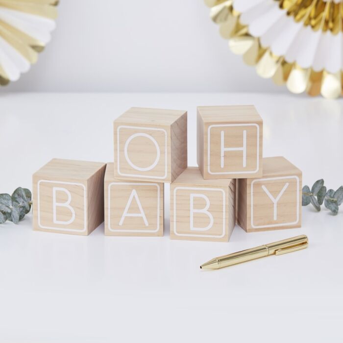 Baby shower shop building blocks