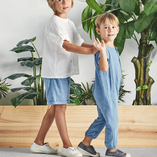AMAIA Cotton jumpsuit blue