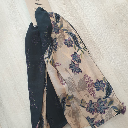 Isla cotton silk scarf