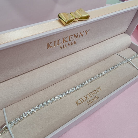 SILVER RHINESTONE TENNIS BRACELET FP65