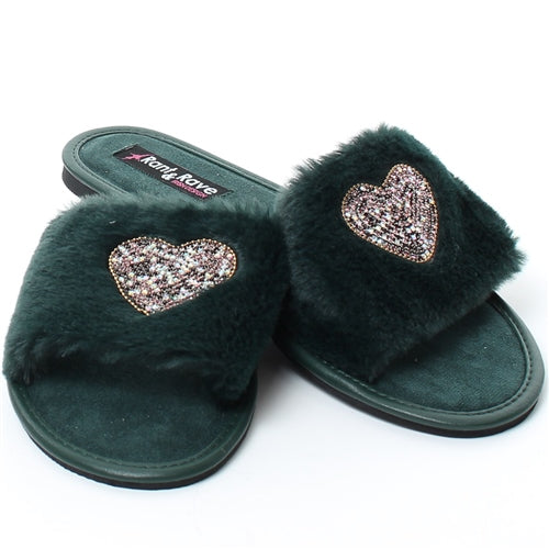 Teal Heart Slippers - Suki Rant & Rave