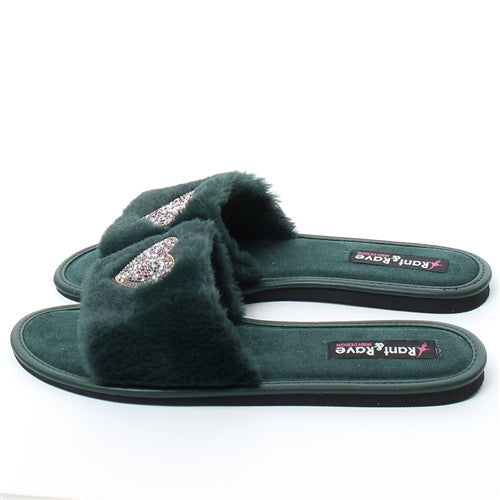 Teal Heart Slippers - Suki Rant & Rave