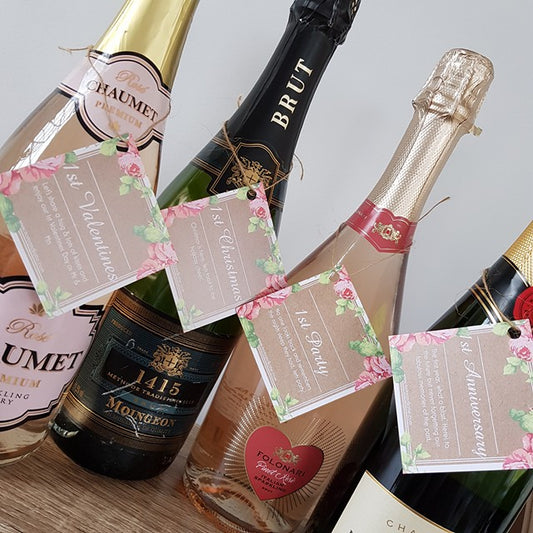 Wedding Gift - A year of firsts drink tags