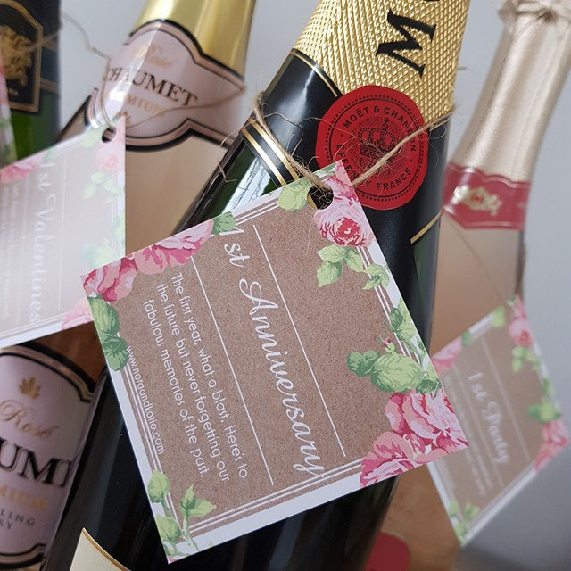 Wedding Gift - A year of firsts drink tags