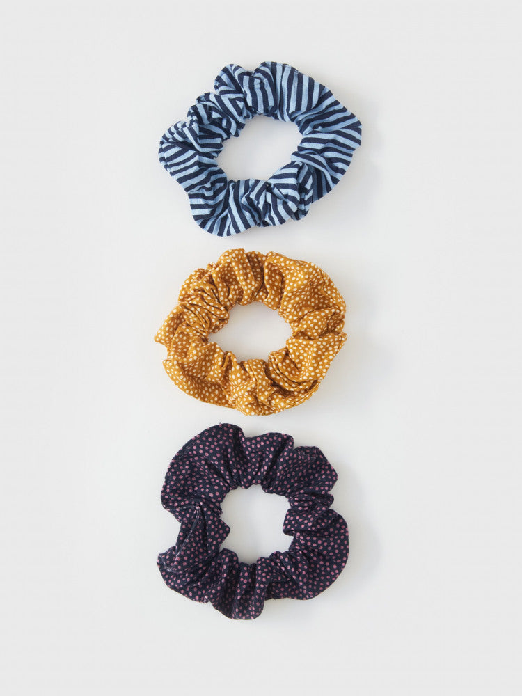 OFFCUT JERSEY SCRUNCHIES BLUE MULTI