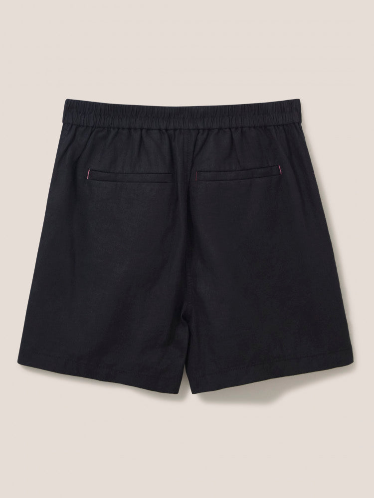 ROWENE LINEN SHORTS BLACK