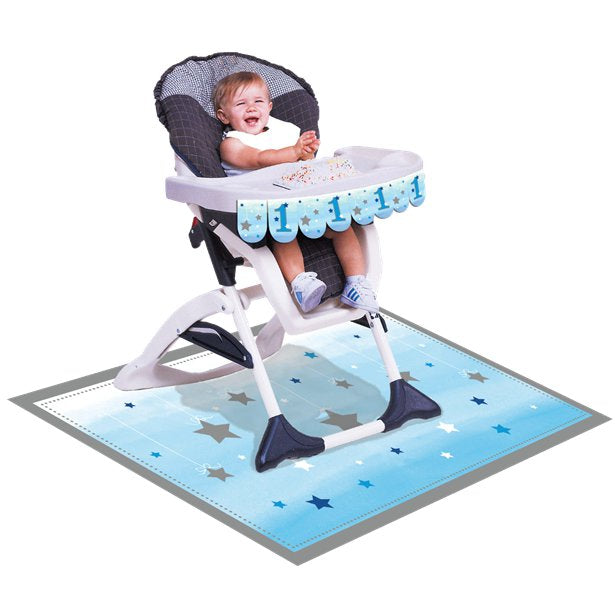 One Little Star Boy High Chair Kit 1st birthday