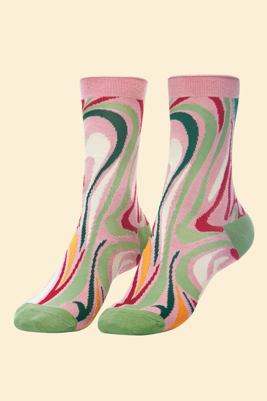 Kaleidoscope Swirls Ankle Socks
