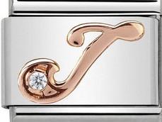 Classic 9ct Rose Gold Letter J