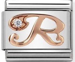 Classic 9ct Rose Gold Letter R