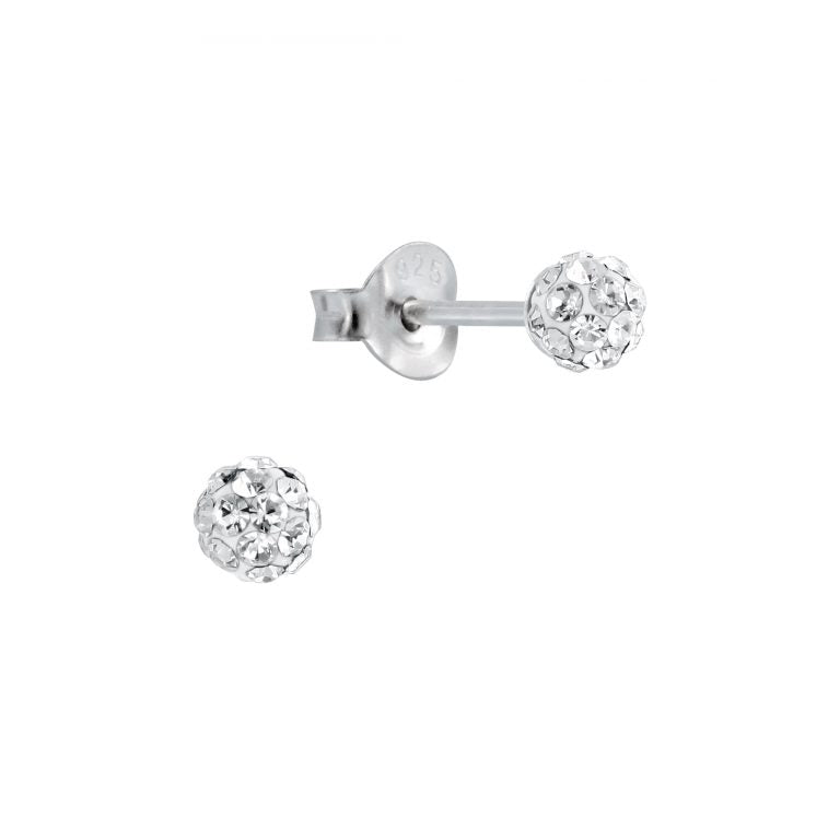 CRYSTAL STUD EARRING DISCO BALL E1019