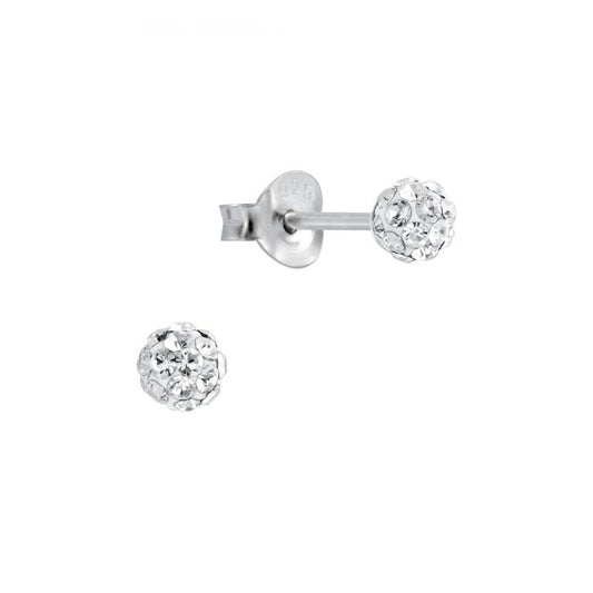 CRYSTAL STUD EARRING DISCO BALL E1019