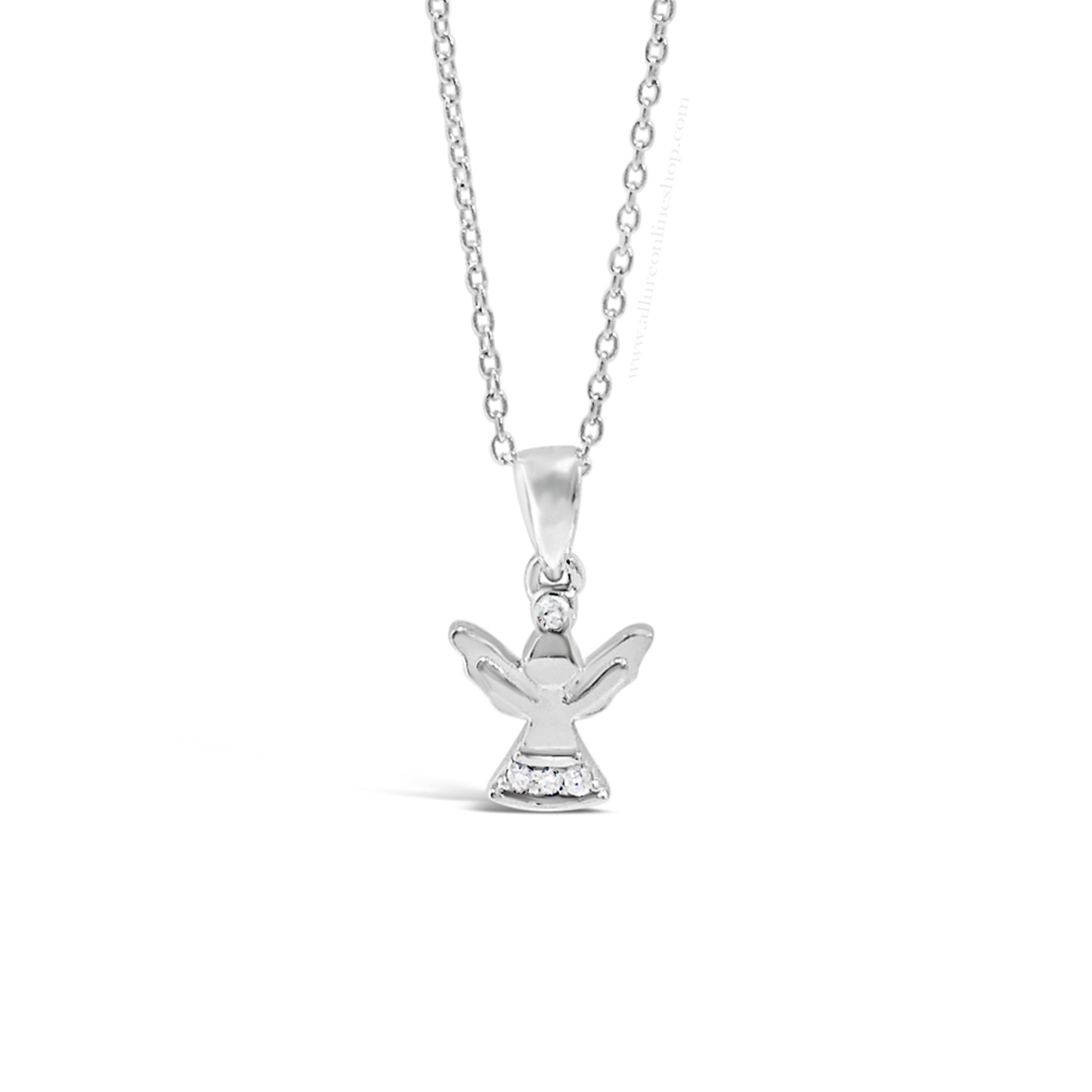 Silver Angel Pendant And Chain HCP209