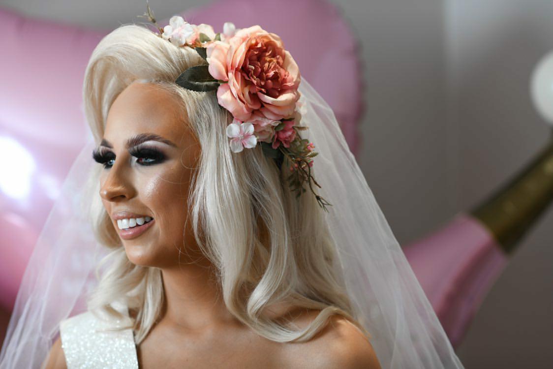 Bride Floral veil - Boho Hen Party