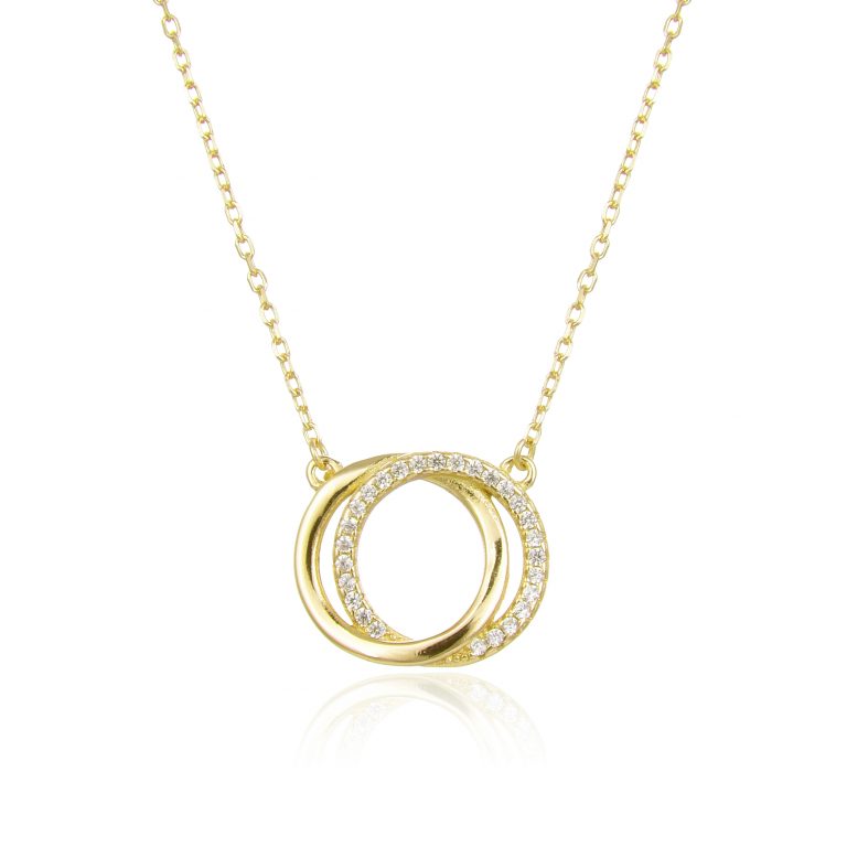 GOLD INTERLOCKED CIRCLE NECKLACE 2773