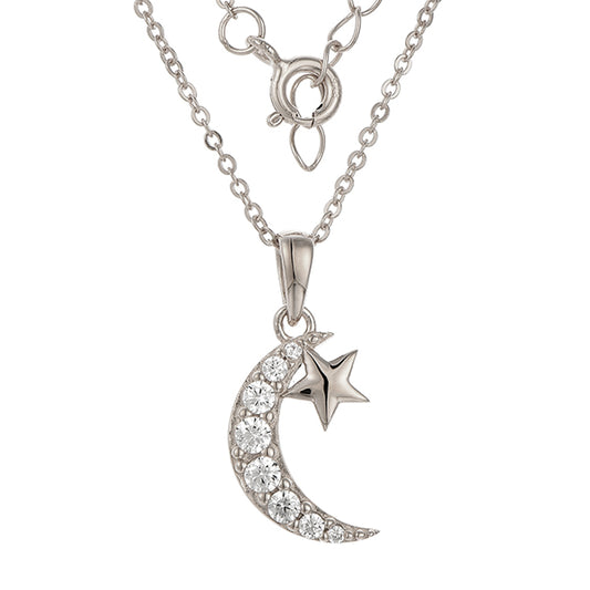 MOON AND STAR NECKLACE