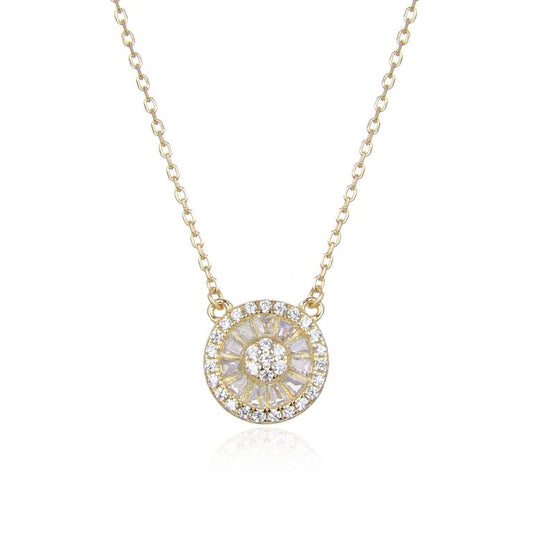 GOLD DIAMANTE ROSETTE NECKLACE