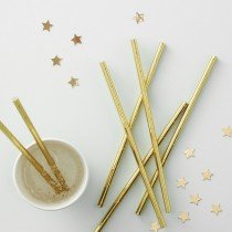 Gold Metallic Paper Straws