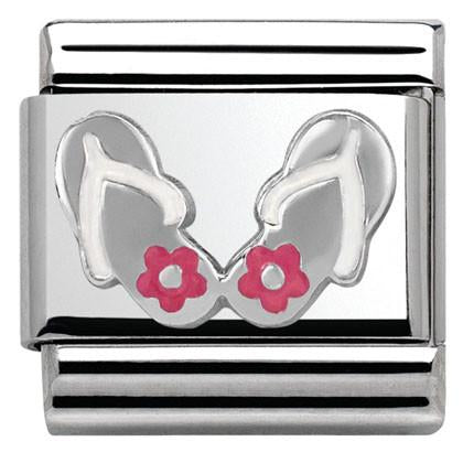 Classic S/steel,enamel,silver 925 Flip-Flops