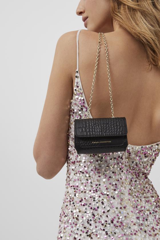 CROC OZZY RECYCLED MINI SHOULDER BAG - black