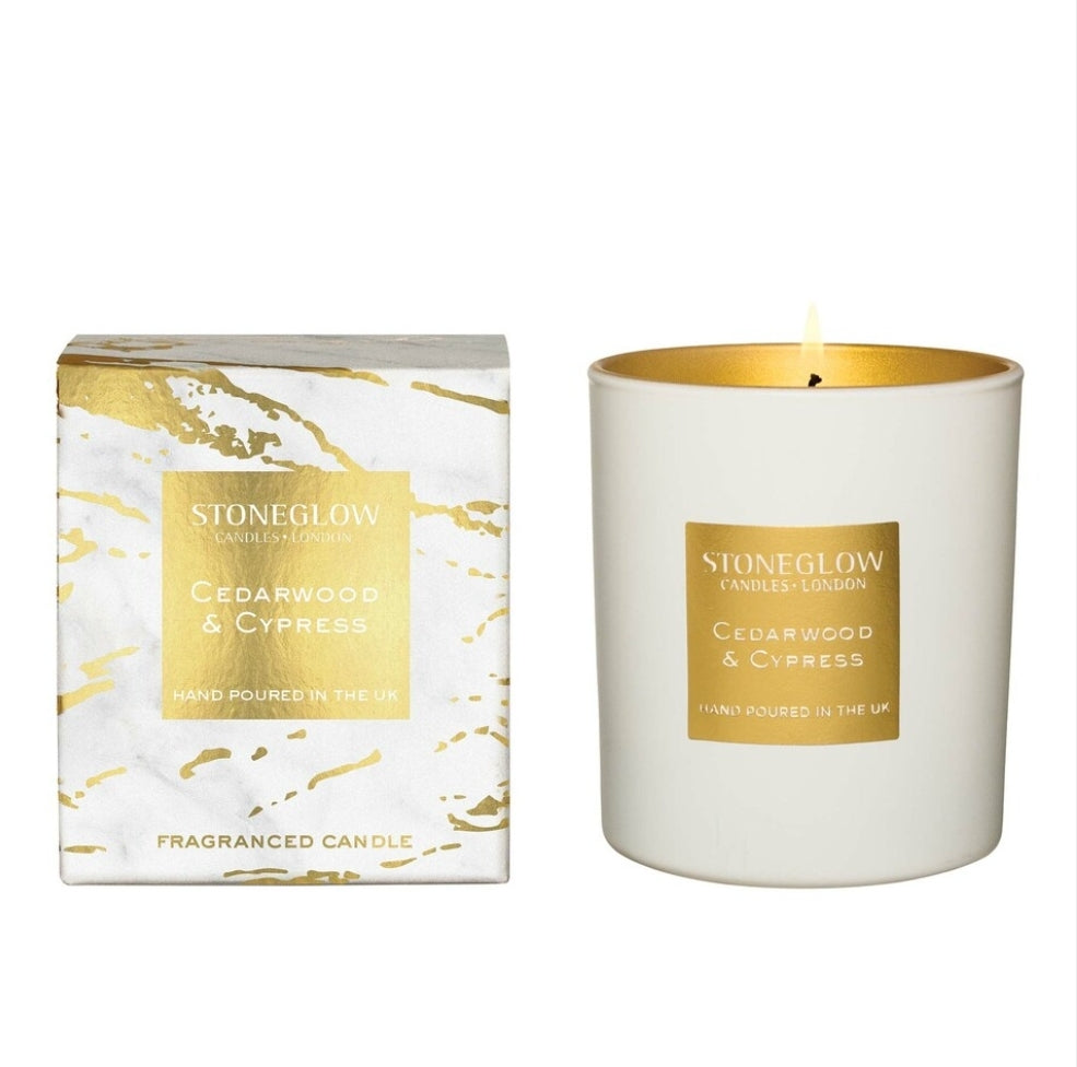 LUNA - CEDARWOOD & CYPRESS - SCENTED CANDLE - BOXED TUMBLER
