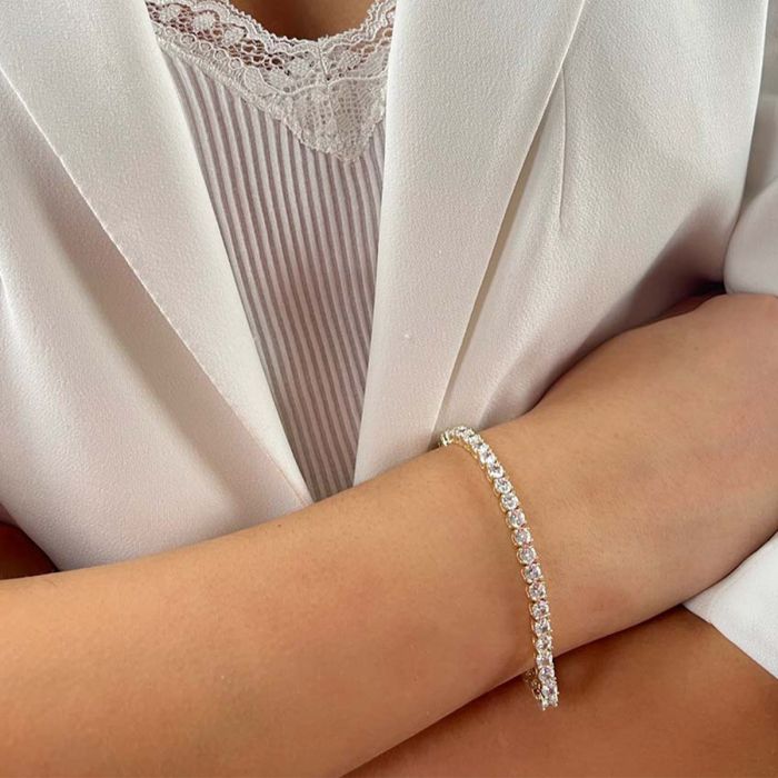 Gold RHINESTONE TENNIS BRACELET FP65-YG