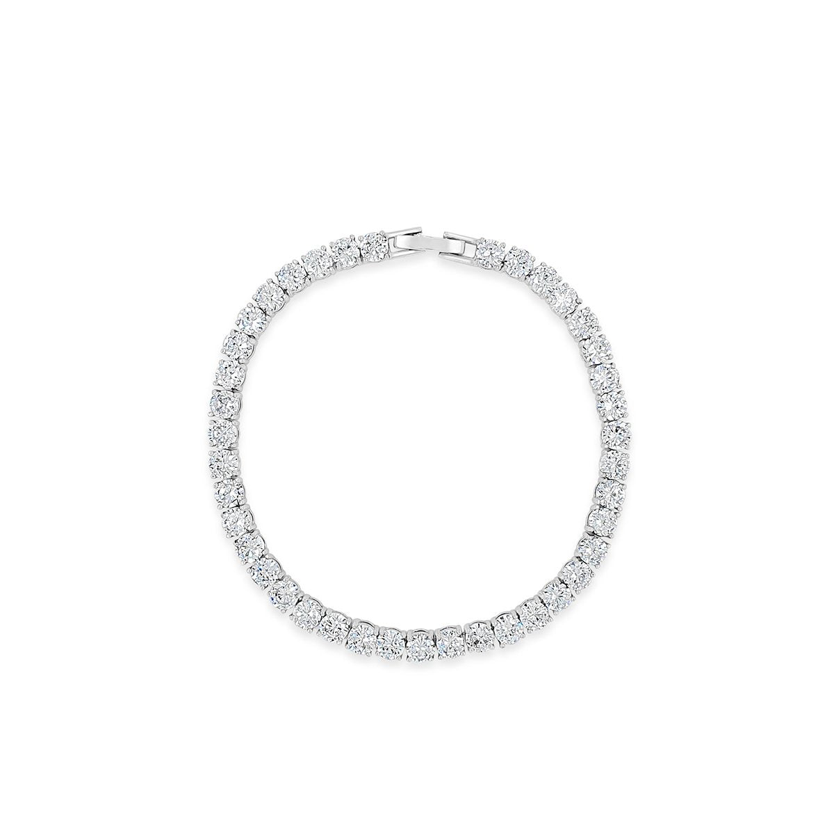 SILVER RHINESTONE TENNIS BRACELET FP65