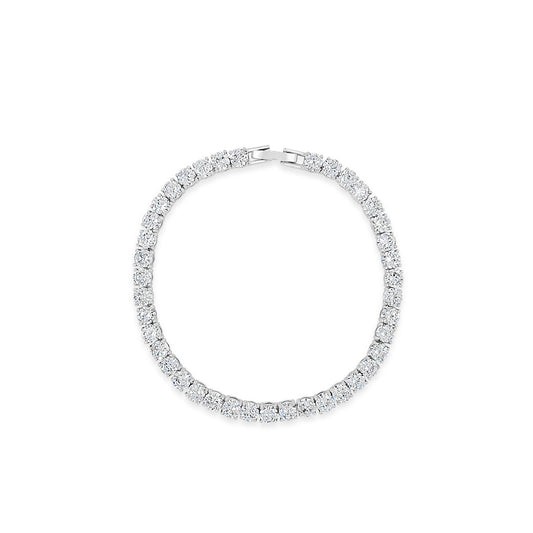SILVER RHINESTONE TENNIS BRACELET FP65