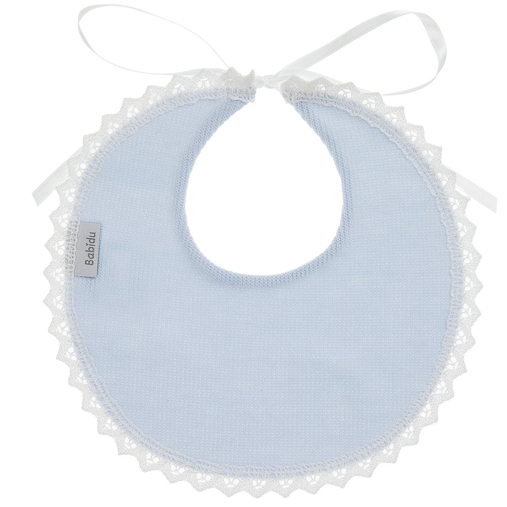 Babidu cotton lace bib blue
