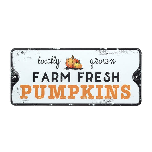 Farm Fresh Pumpkins Metal Sign NHH649