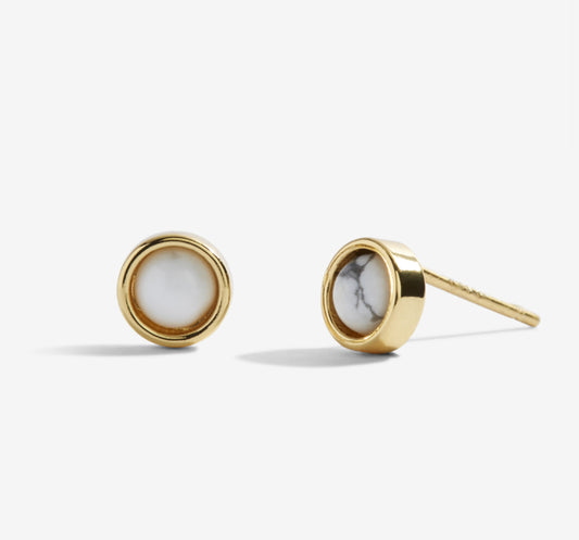 BOHEMIA HOWLITE STUD EARRINGS