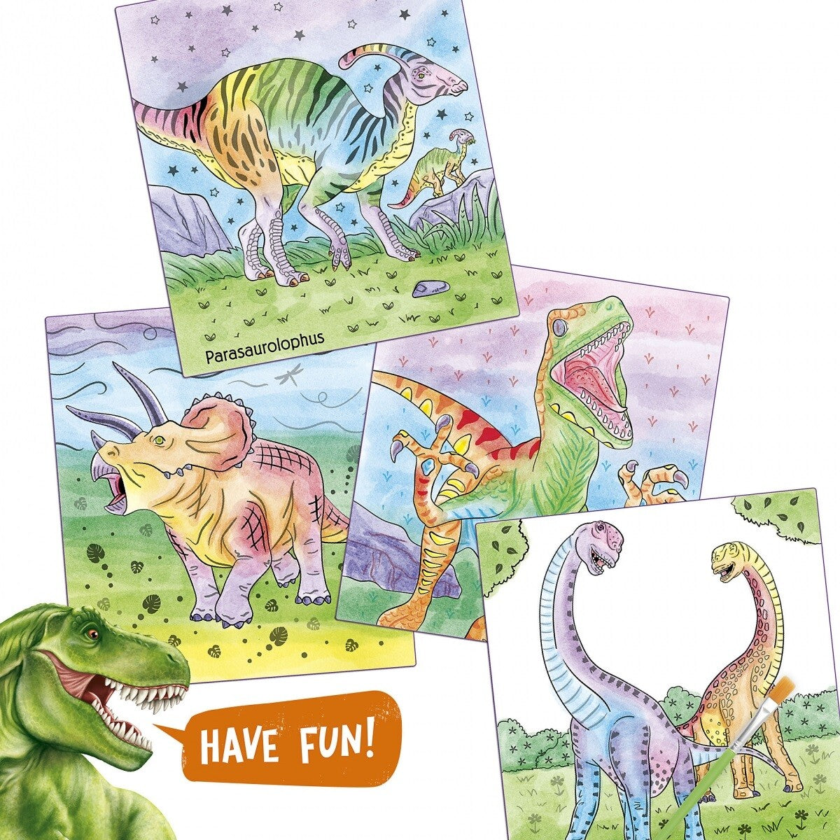 Dino World Watercolour Book