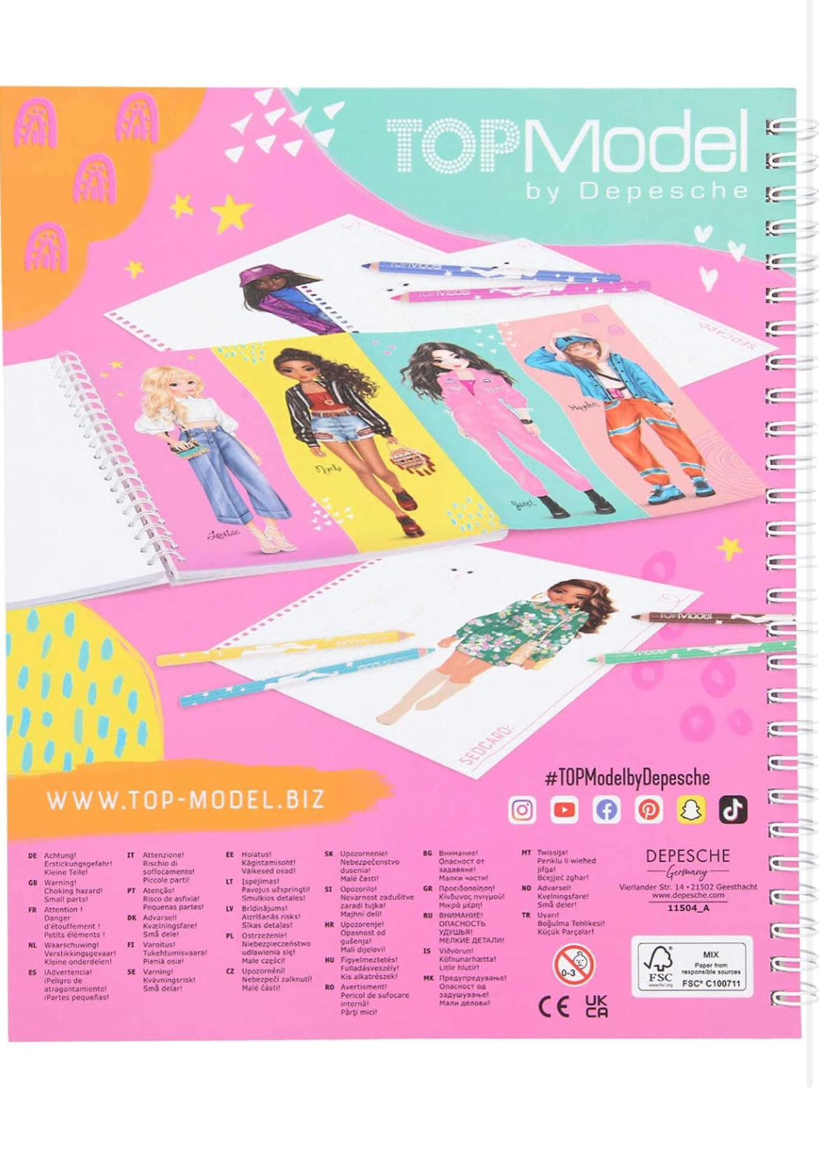 Create your TOPModel Colouring Book