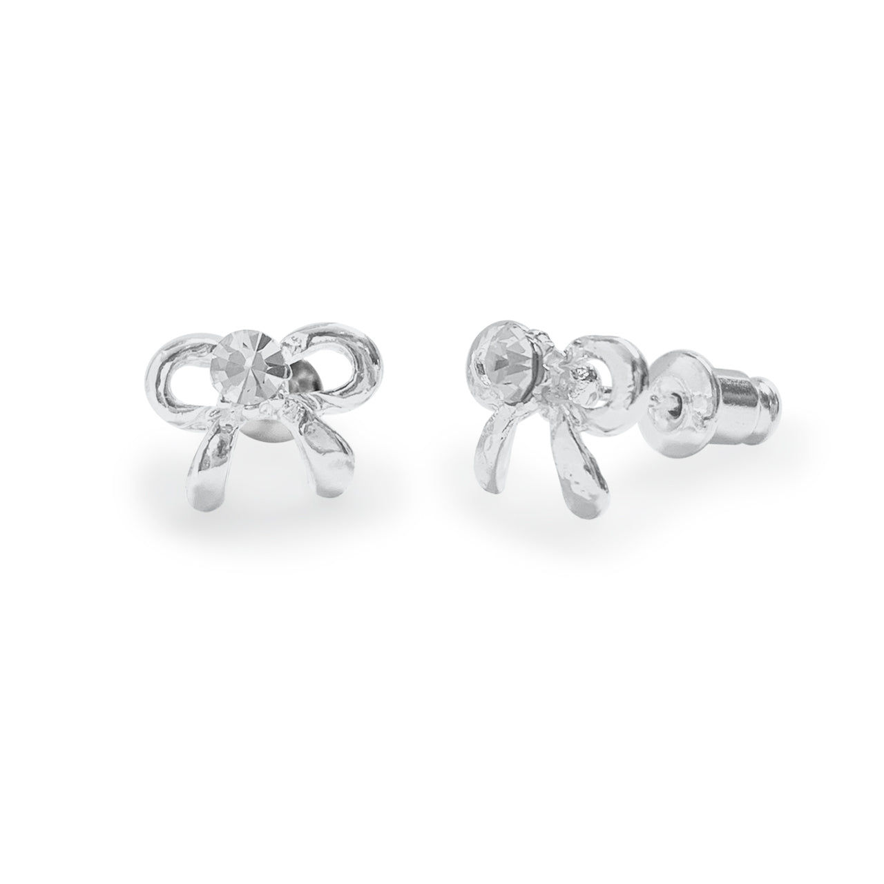 CRYSTAL BOW EARRINGS