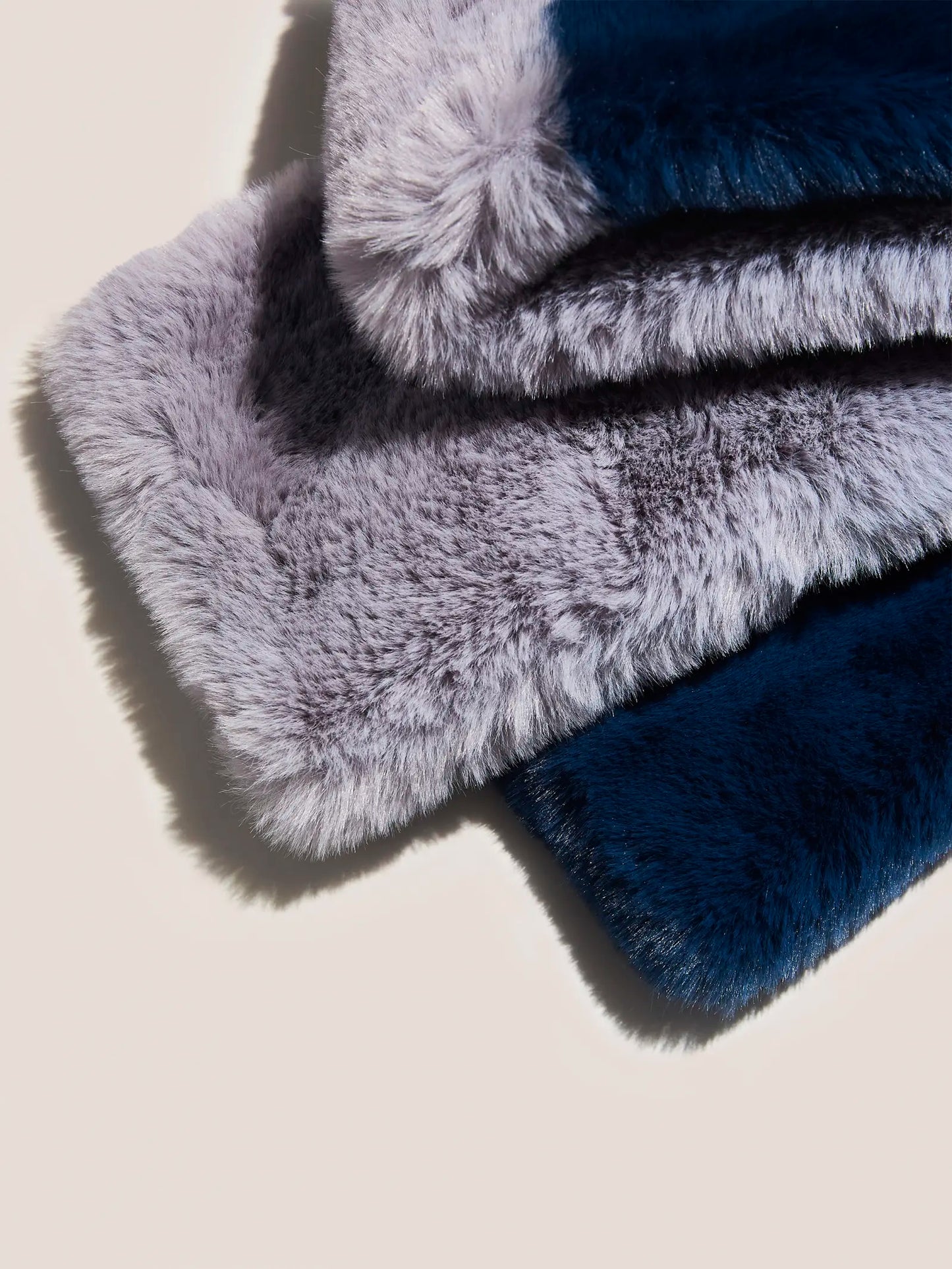 FAUX FUR SCARF - Teal