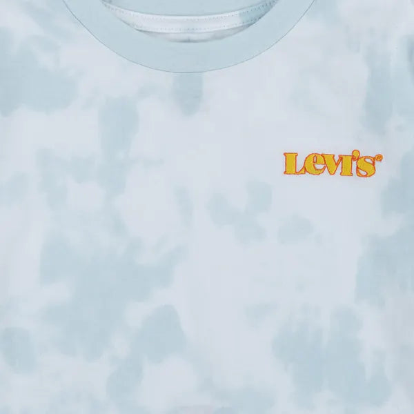LEVI'S crop tie dye HIGH RISE JORDI GIRL'S SHORT SLEEVE T-SHIRT