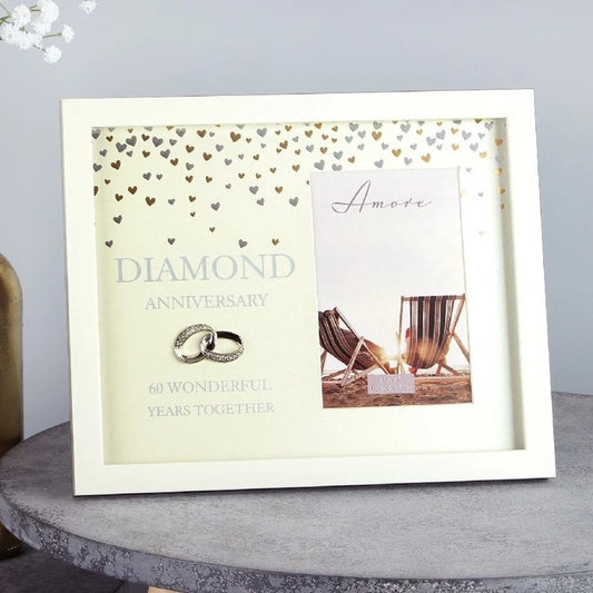 60 years Diamond Anniversary Photo Frame - 4" x 6"