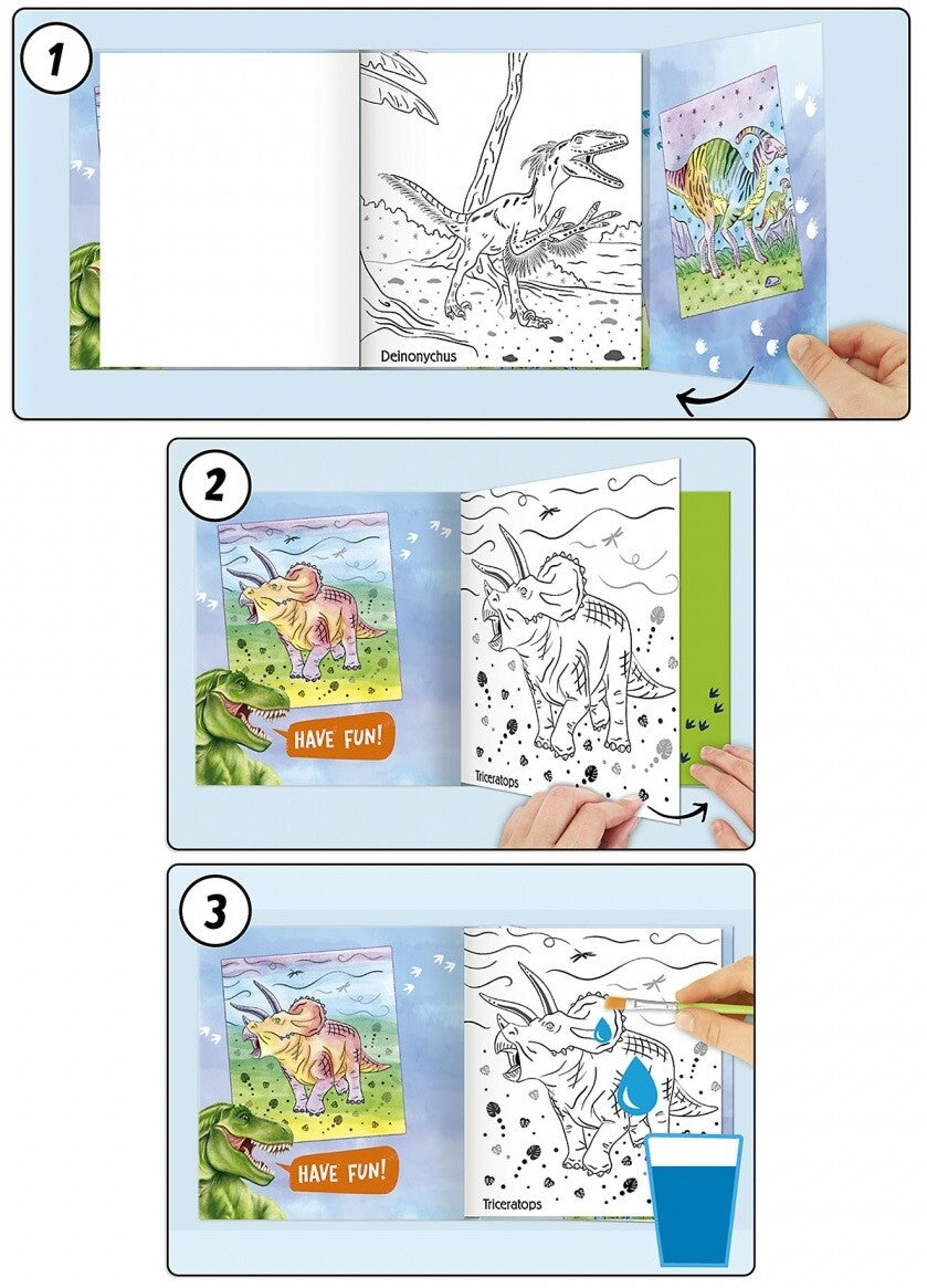 Dino World Watercolour Book